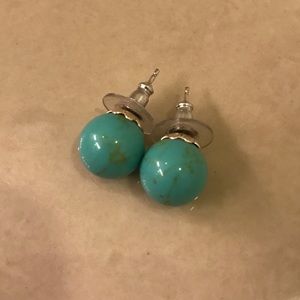 Turquoise Stud Earrings Large